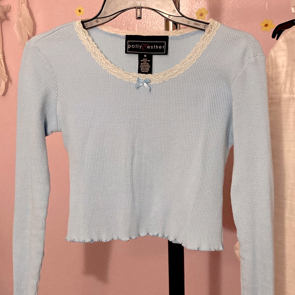 Polly & Esther baby blue long sleeve top